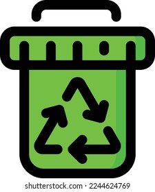 ilustración de residuos de clasificación de reciclado de papelera con estilo plano