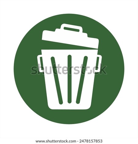 Bin, rubbish icon. Trash can  illustration. Web icon, delete button. Delete symbol flat style computer or application on white background.