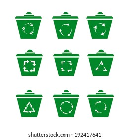 bin symbol on white background
