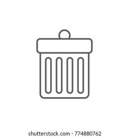Bin thin line icon vector