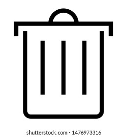 bin thin line vector icon