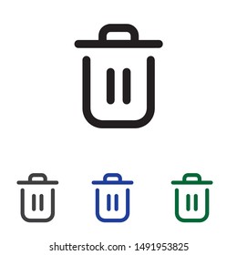bin trash icon vector illustration