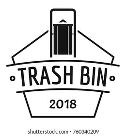 Bin trash logo. Simple illustration of bin trash vector logo for web