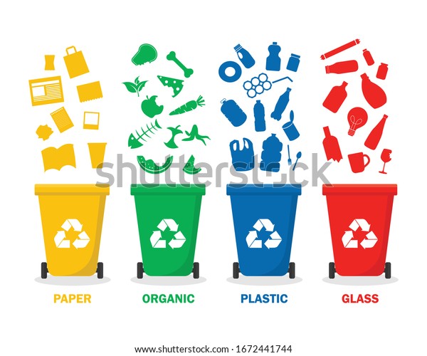 Bin Type Isolated On White Background Stock Vector (Royalty Free ...