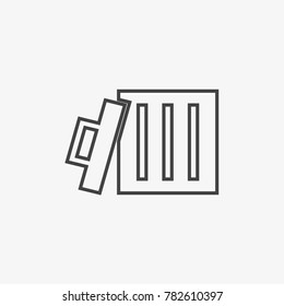 Bin vecor icon isolated on light grey background Bin vecor icon isolated on light grey background