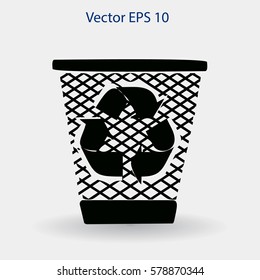 Bin vector icon