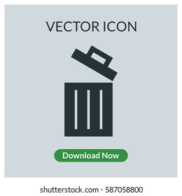 Bin vector icon