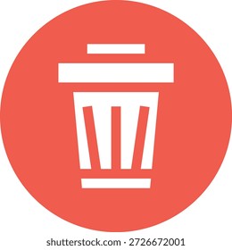 Ilustración de diseño de icono de Vector de papelera