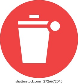 Ilustración de diseño de icono de Vector de papelera