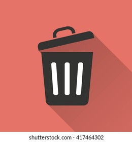 Bin    vector icon. Illustration isolated for graphic and web design.