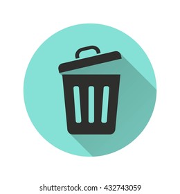 Bin vector icon. Illustration isolated for graphic and web design.