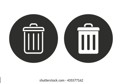 Bin vector icon. Illustration isolated for graphic and web design.