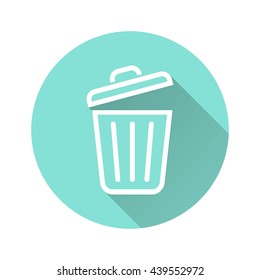 Bin vector icon. Illustration isolated for graphic and web design.