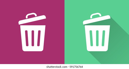 Bin vector icon. Illustration isolated for graphic and web design.
