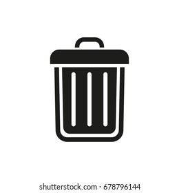 Bin vector icon. Illustration isolated for graphic and web design.