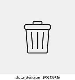 Bin vector icon illustration sign