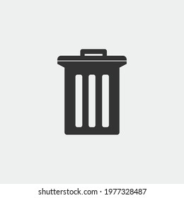 Bin vector icon illustration sign