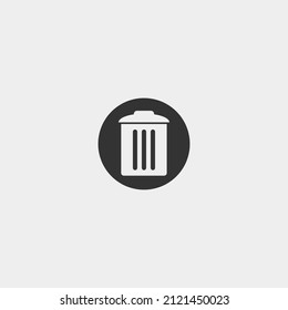 Bin vector icon illustration sign
