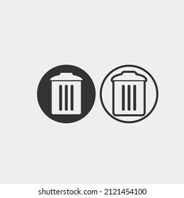 Bin vector icon illustration sign