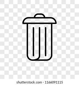 Bin vector icon isolated on transparent background, Bin logo concept