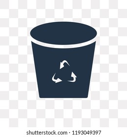Bin vector icon isolated on transparent background, Bin transparency concept can be used web and mobile