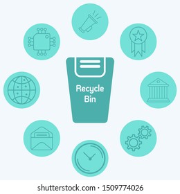 Bin vector icon sign symbol