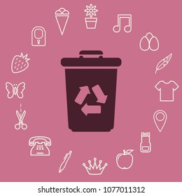 Bin vector icon web design element