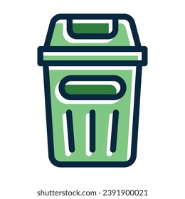 Bin Vector Thick Line Filled Colors Icon For Personal And Commercial Use.
