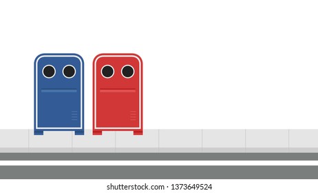 Bin vector. wallpaper. free space for text. copy space. japan style.