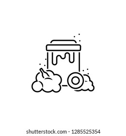 bin, waste, garbage icon. Element of earth pollution icon for mobile concept and web apps. Detailed bin, waste, garbage icon can be used for web and mobile