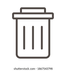 bin waste line style icon vector illustration design