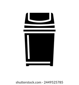 bin waste sorting glyph icon vector. bin waste sorting sign. isolated symbol illustration