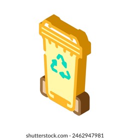 bin waste sorting isometric icon vector. bin waste sorting sign. isolated symbol illustration