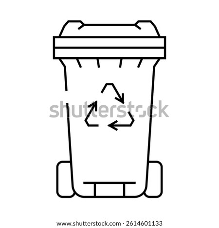 bin waste sorting line icon vector. bin waste sorting sign. isolated contour symbol black illustration
