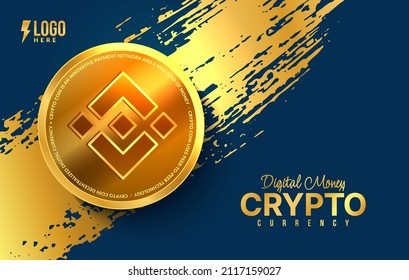 Binance BNB crypto currency background, Digital money exchange of Blockchain technology, Cryptocurrency mining and financial