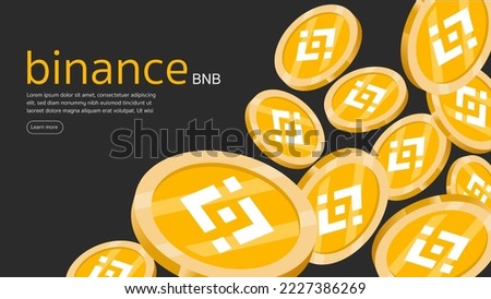 Binance BNB Cryptocurrency background design. Cryptocurrency Blockchain technology. Vector Illustration