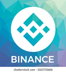 Binance (BNB) cryptocurrency exchange and blockchain currency vector logo.