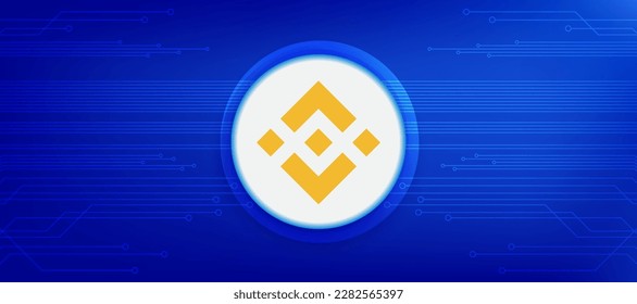 Binance BNB  cryptocurrency vector illustration banner