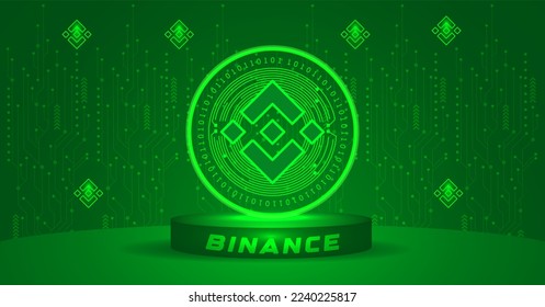 Binance BNB Metaverse cryptocurrency concept vector illustration banner