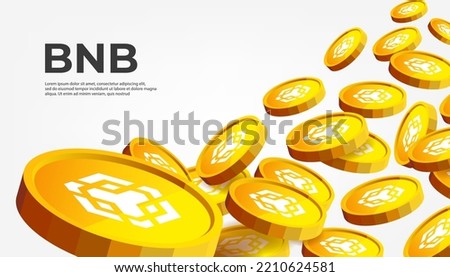 Binance Coin (BNB) cryptocurrency concept banner background.