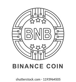 binance coin bnb Cryptocurrency  icon outline svg
