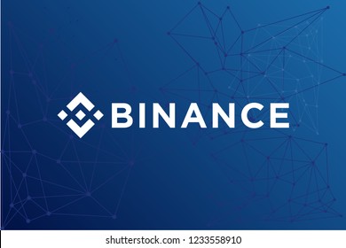Binance Coin BNB cryptocurrency network vector illustration