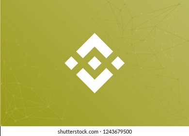 Binance Coin BNB cryptocurrency network vector illustration