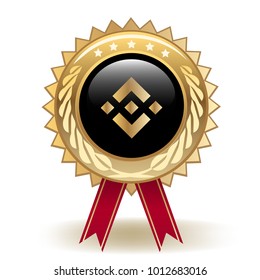 Binance Coin Cryptocurrency Gold Badge