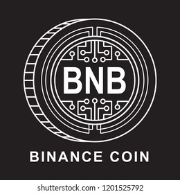 binance coin Cryptocurrency  icon with black background svg