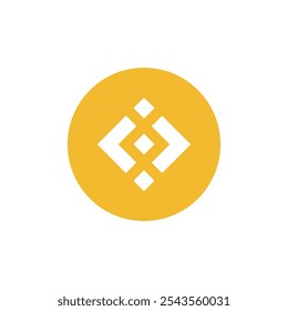 Binance coin flat design icon logo