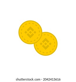 Binance coin icon isolated on white background. Cryptocurrency symbol modern, simple, vector, icon for website design, mobile app, ui. Vector Illustration