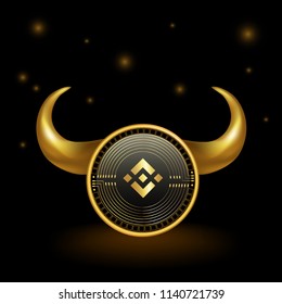 Binance Cryptocurrency Coin Bull Market Background
