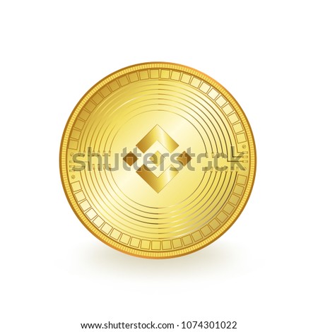 Binance Cryptocurrency Gold Coin Isolated