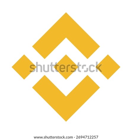 Binance cryptocurrency logo isolated on white background. Binance wallet logo design isolated. Vector illustration. 